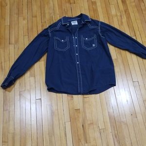 Ariat Men's M Blue Button Down